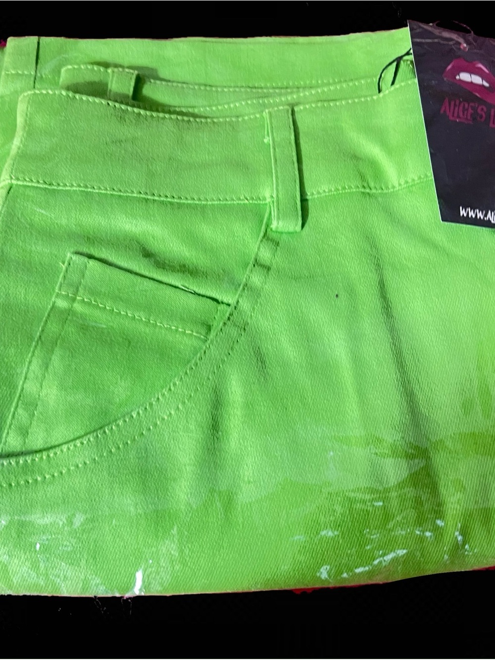 Neon Green Straight Leg Pants HOT SEXY GREEN JEANS